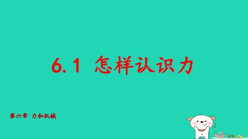 八年级物理下册第六章力和机械：怎样认识力授课pptx课件新版粤教沪版