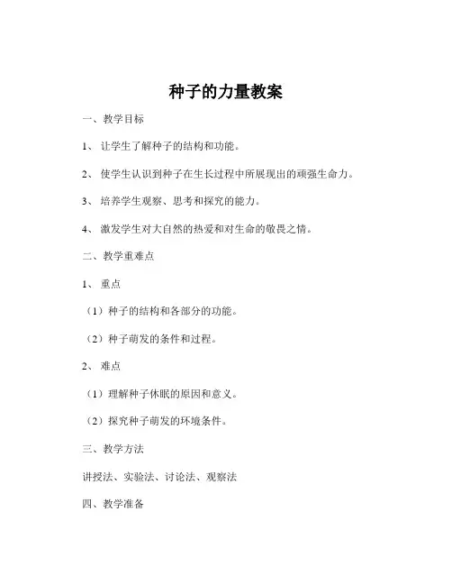 种子的力量教案