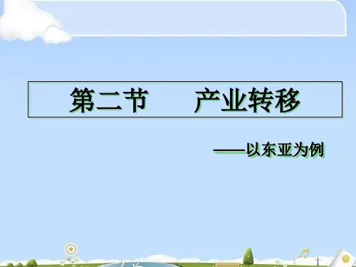 人教版高中地理必修三第五章第二节 《产业转移──以东亚为例》 课件(共35张PPT)