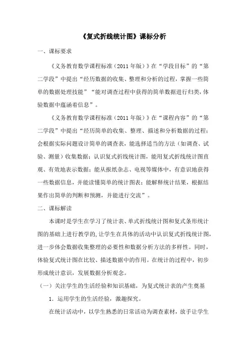 小学数学复式折线统计图教学设计学情分析教材分析课后反思