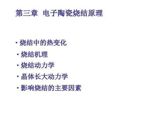 电子陶瓷-第三章 烧结(1)
