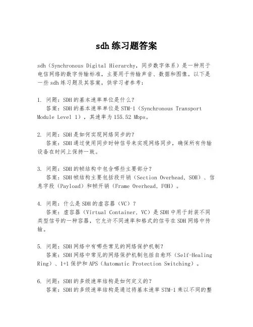 sdh练习题答案
