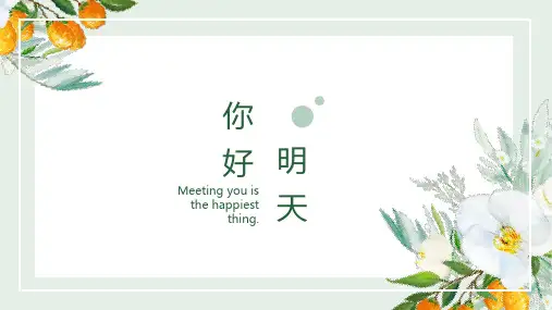 小清新文艺PPT通用模板