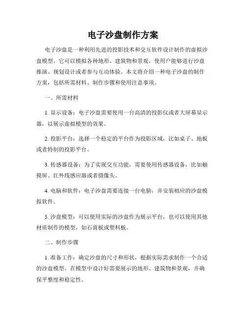 电子沙盘制作方案