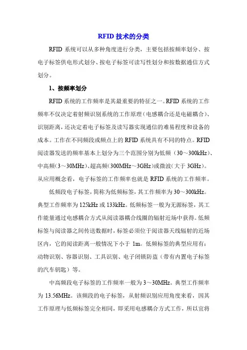 RFID技术的分类