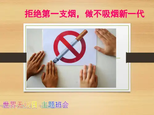 关爱生命拒绝烟草主题班会ppt课件