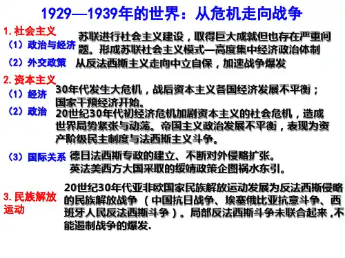 20世纪以来资本主义世界经济体制的调整与创新