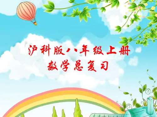 沪科版数学八年级上册总复习