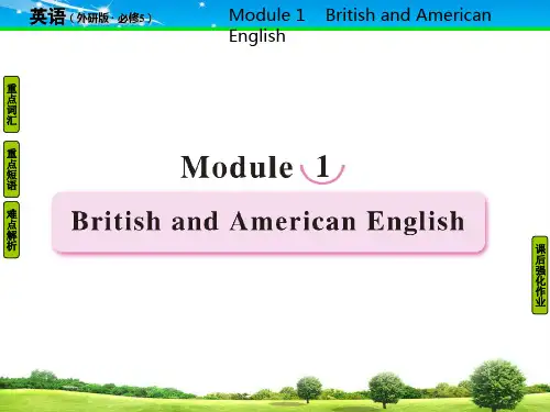 外研究版必修五 Module1 知识点