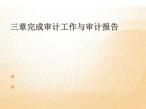 审计工作与审计报告(PPT 46张)