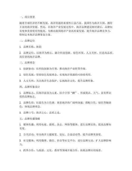 海洋品牌策划方案