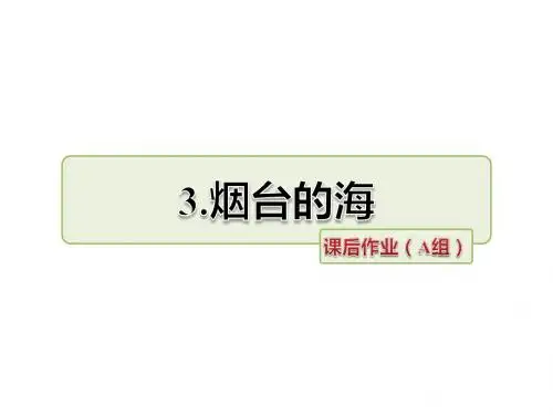 最新苏教版六年级语文下册3、烟台的海同步作业