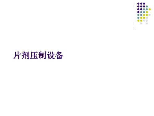 片剂压制设备PPT课件