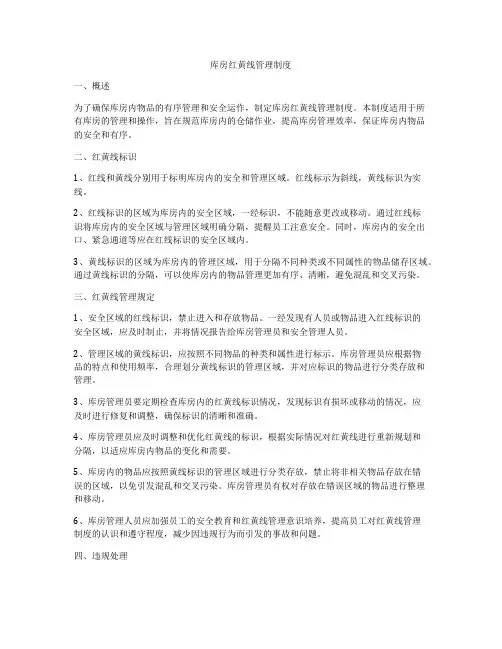 库房红黄线管理制度