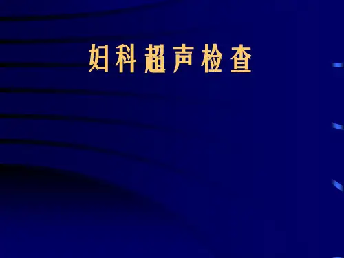 妇科超声检查PPT课件