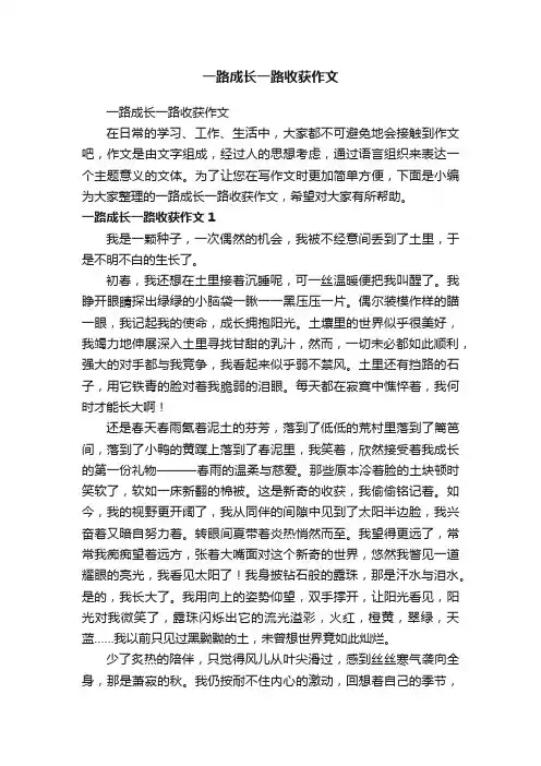 一路成长一路收获作文