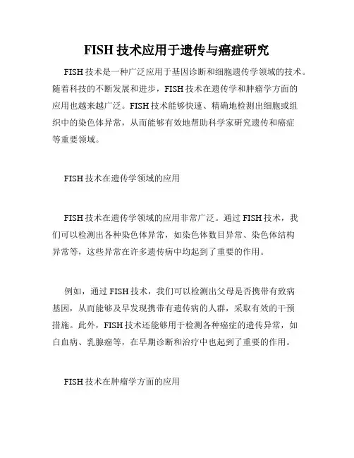 FISH技术应用于遗传与癌症研究