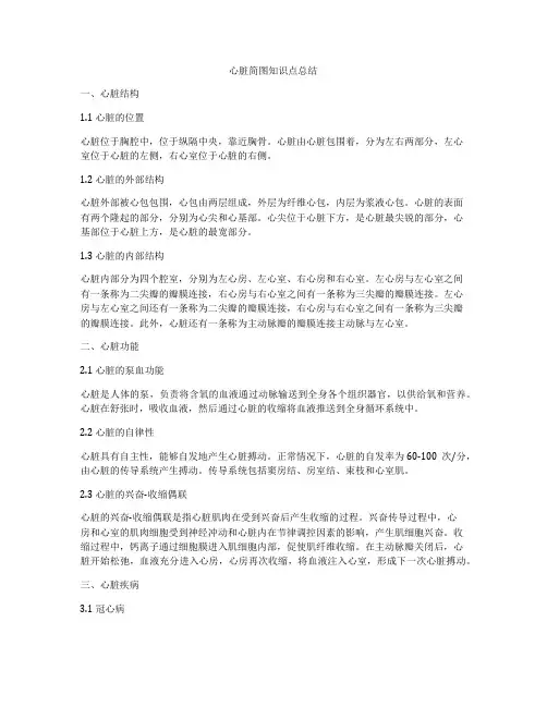 心脏简图知识点总结