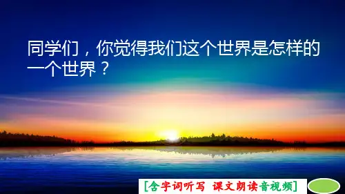 部编人教版三年级语文下册《我们奇妙的世界》优秀课件(含音视频)