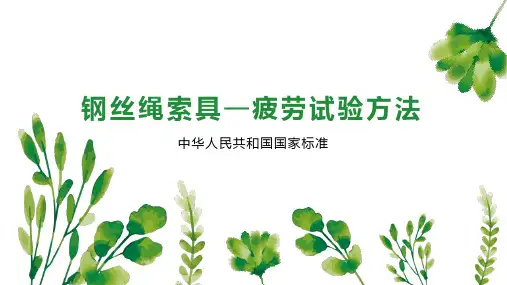 钢丝绳索具 疲劳试验方法