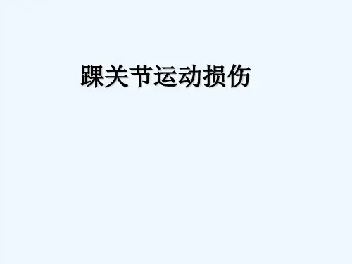 踝关节运动损伤 PPT
