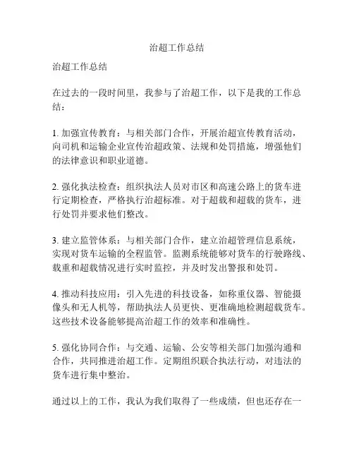 治超工作总结
