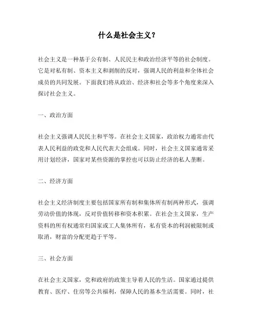 什么是社会主义？