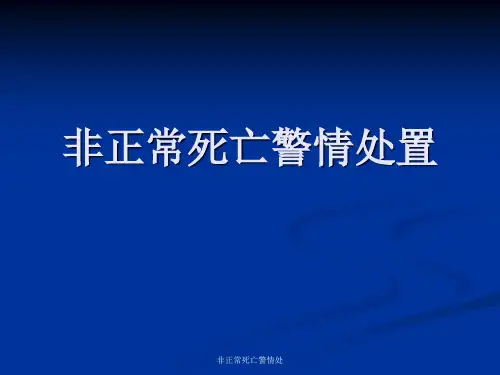 非正常死亡警情处 ppt课件