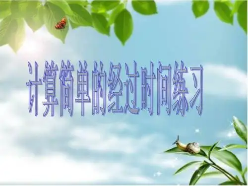 计算简单的经过时间课件