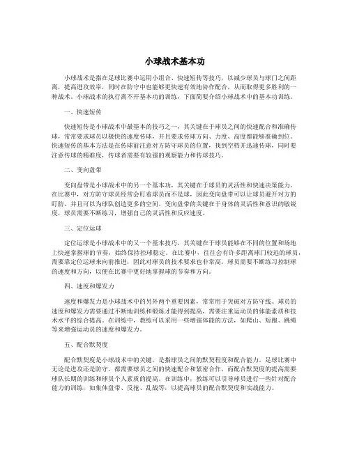 小球战术基本功