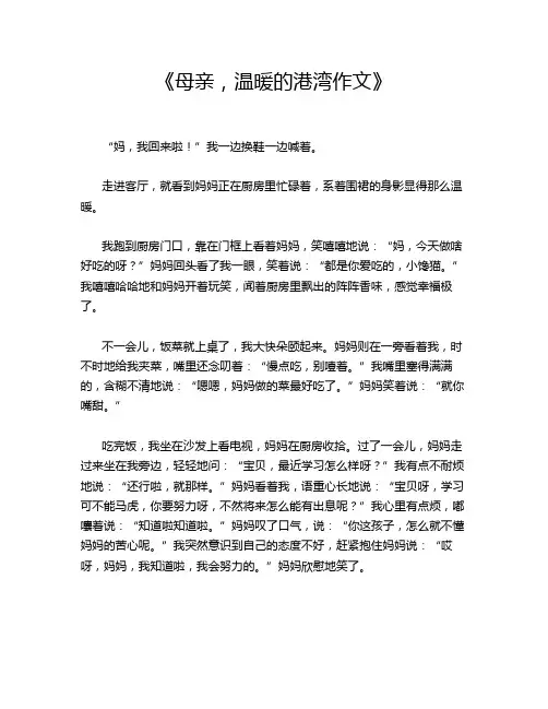 《母亲,温暖的港湾作文》