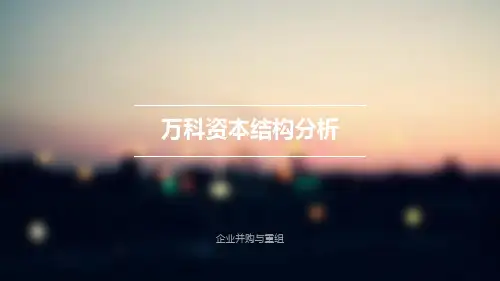 万科资本结构分析