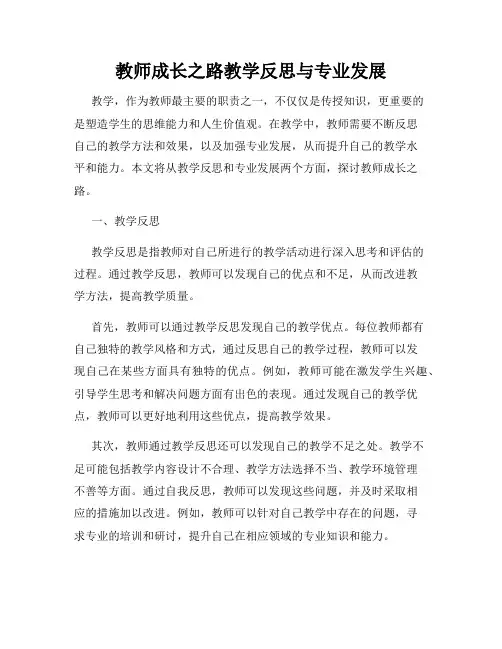 教师成长之路教学反思与专业发展