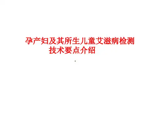 孕产妇及其所生儿童艾滋病检测PPT