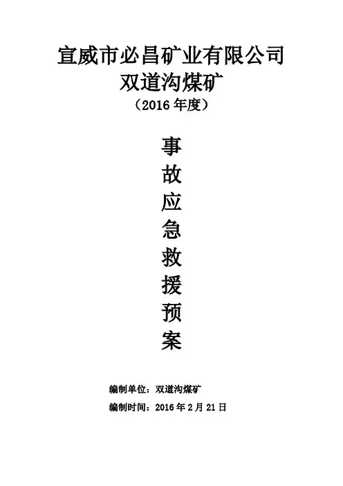 2016事故应急救援预案资料