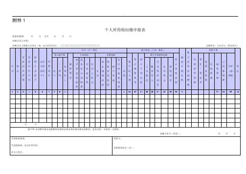《个人所得税扣缴申报表》及填表说明 (2)