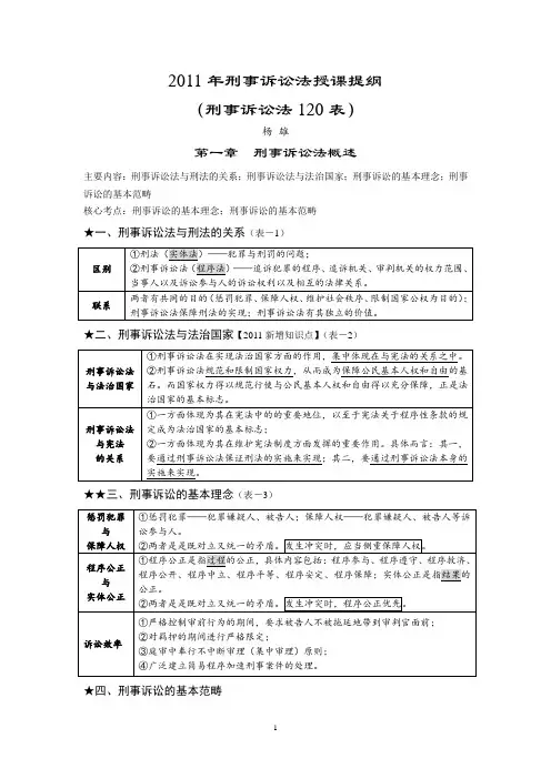 杨雄刑诉法表最新!