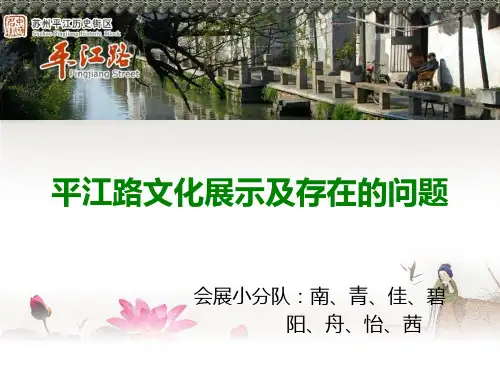 平江路文化展示及存在的问题 ppt课件