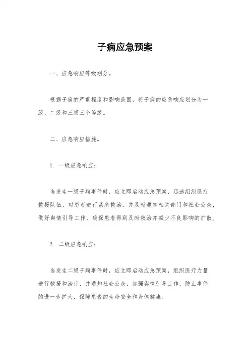 子痫应急预案