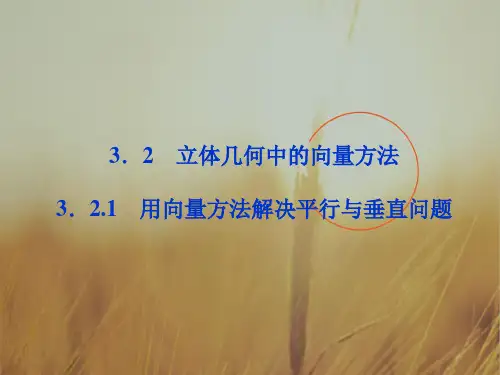 最新-2018高中数学 第3章321用向量方法解决平行与垂直问题课件 新人教A版选修2-1 精品 