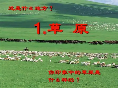 人教版五年级语文下册《草原》课件PPT