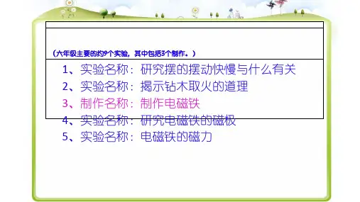 六年级下册科学课件实验青岛版六年制ppt