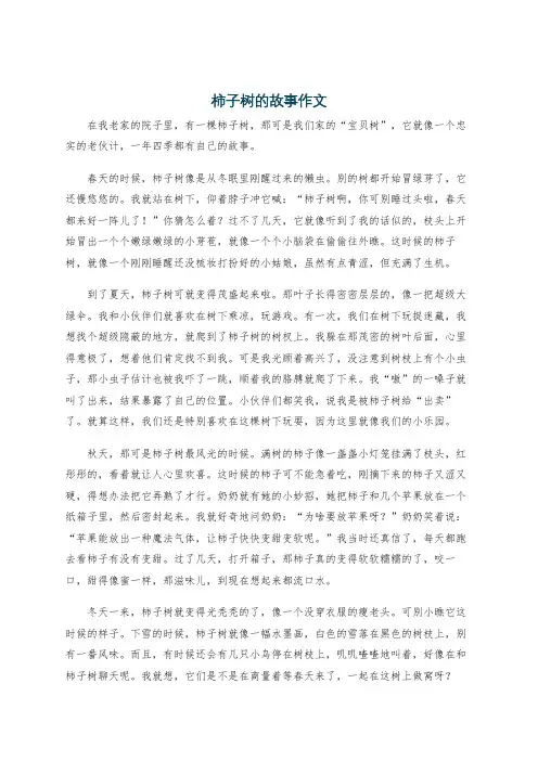 柿子树的故事作文