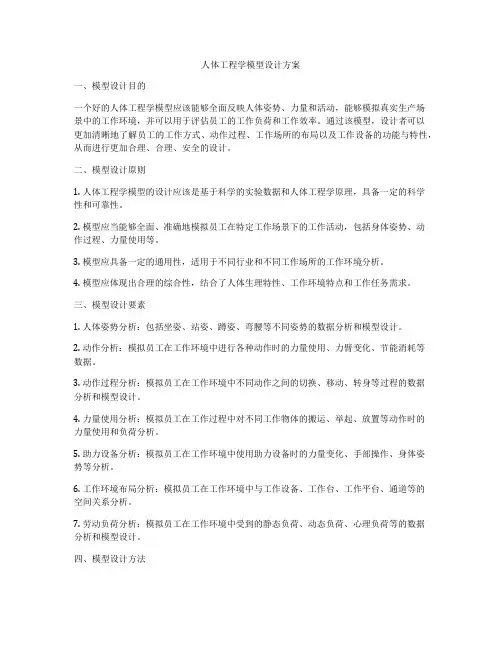 人体工程学模型设计方案