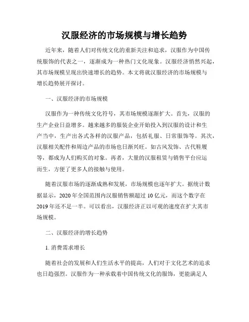 汉服经济的市场规模与增长趋势