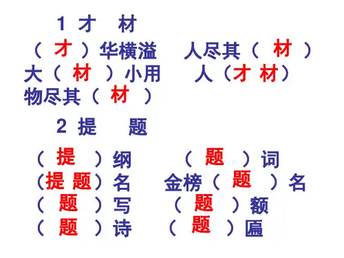 易混字词的辨析