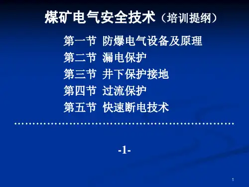 煤矿井下电钳工 ppt