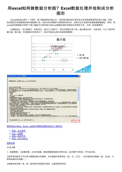 用excel如何做数据分析图？Excel数据处理并绘制成分析图形