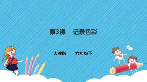 人教版美术六年级下册 《第三课 记录色彩》课件
