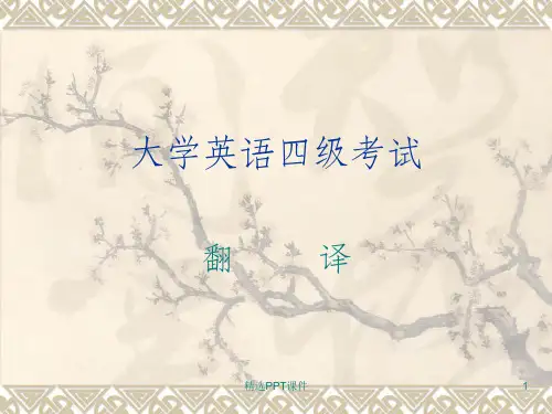 大学英语四级考试翻译ppt课件